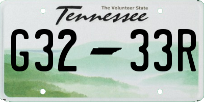TN license plate G3233R