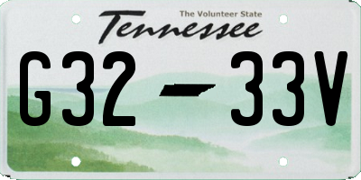TN license plate G3233V