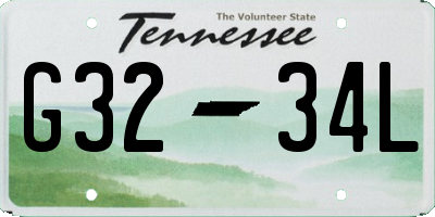 TN license plate G3234L