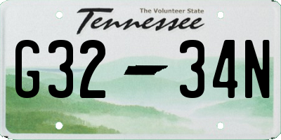 TN license plate G3234N