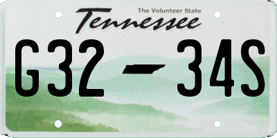 TN license plate G3234S