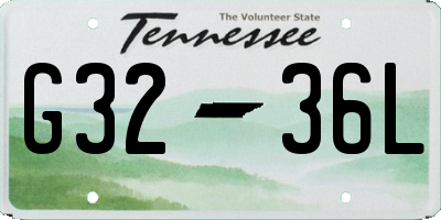 TN license plate G3236L