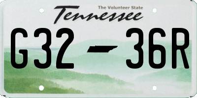 TN license plate G3236R