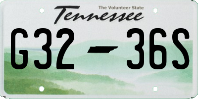 TN license plate G3236S