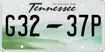TN license plate G3237P
