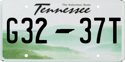 TN license plate G3237T