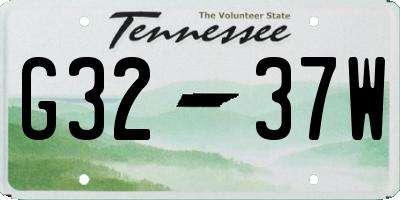 TN license plate G3237W