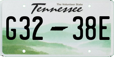 TN license plate G3238E