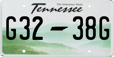 TN license plate G3238G