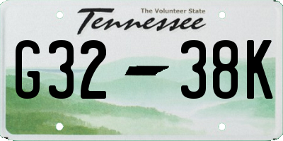 TN license plate G3238K