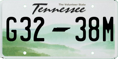 TN license plate G3238M
