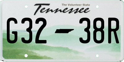 TN license plate G3238R