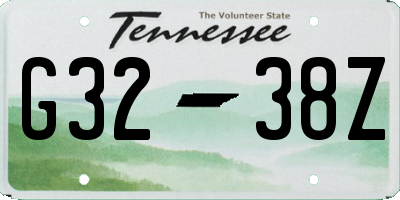 TN license plate G3238Z
