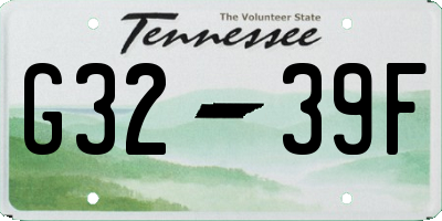 TN license plate G3239F