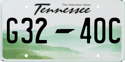 TN license plate G3240C