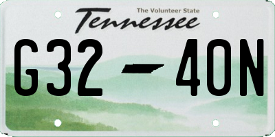 TN license plate G3240N