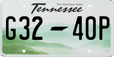 TN license plate G3240P
