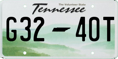 TN license plate G3240T
