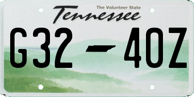TN license plate G3240Z