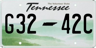 TN license plate G3242C