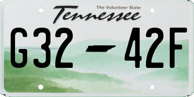TN license plate G3242F