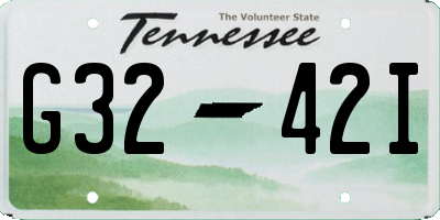TN license plate G3242I