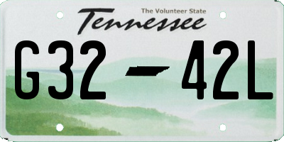 TN license plate G3242L