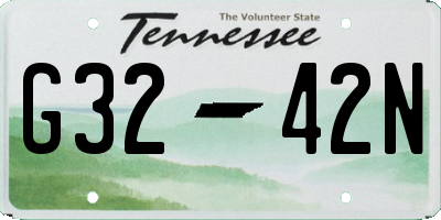 TN license plate G3242N