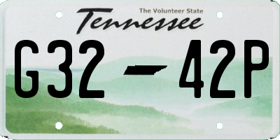 TN license plate G3242P