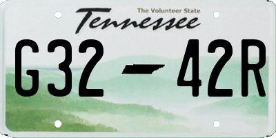TN license plate G3242R