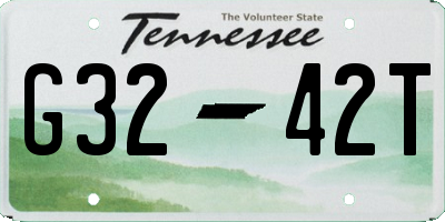 TN license plate G3242T