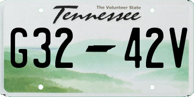 TN license plate G3242V