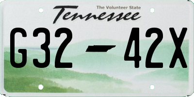 TN license plate G3242X