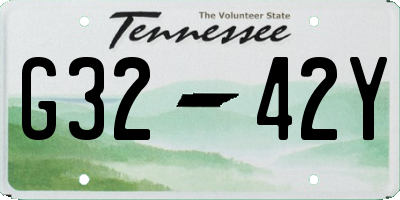 TN license plate G3242Y