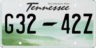 TN license plate G3242Z