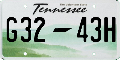 TN license plate G3243H