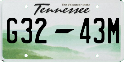 TN license plate G3243M