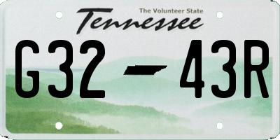 TN license plate G3243R