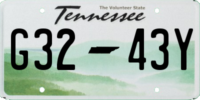 TN license plate G3243Y