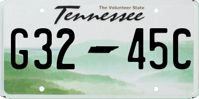 TN license plate G3245C