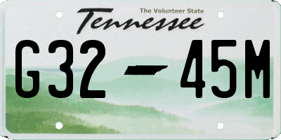 TN license plate G3245M