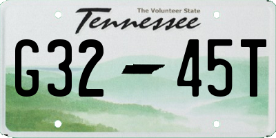 TN license plate G3245T