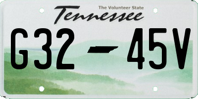 TN license plate G3245V