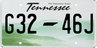 TN license plate G3246J