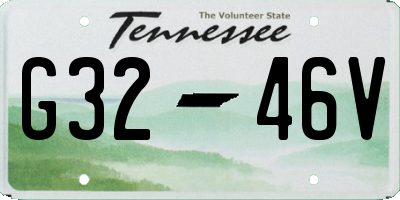 TN license plate G3246V