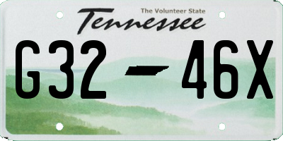 TN license plate G3246X