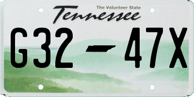 TN license plate G3247X