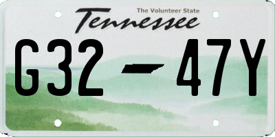 TN license plate G3247Y