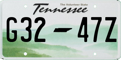 TN license plate G3247Z