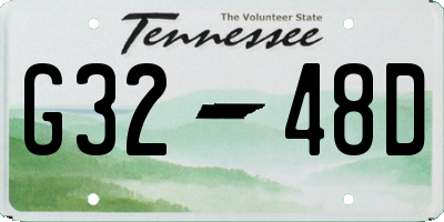 TN license plate G3248D